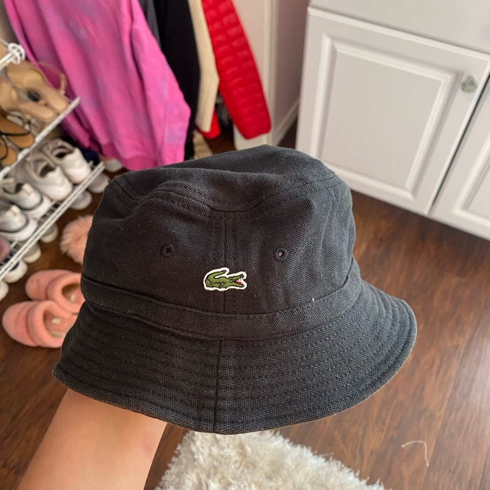 Lacoste black bucket hat